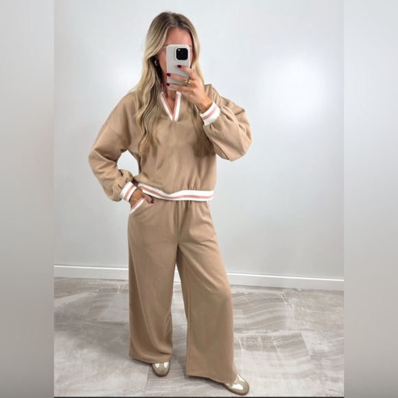 Pants - Chic Tan Wide Leg Jumpsuit